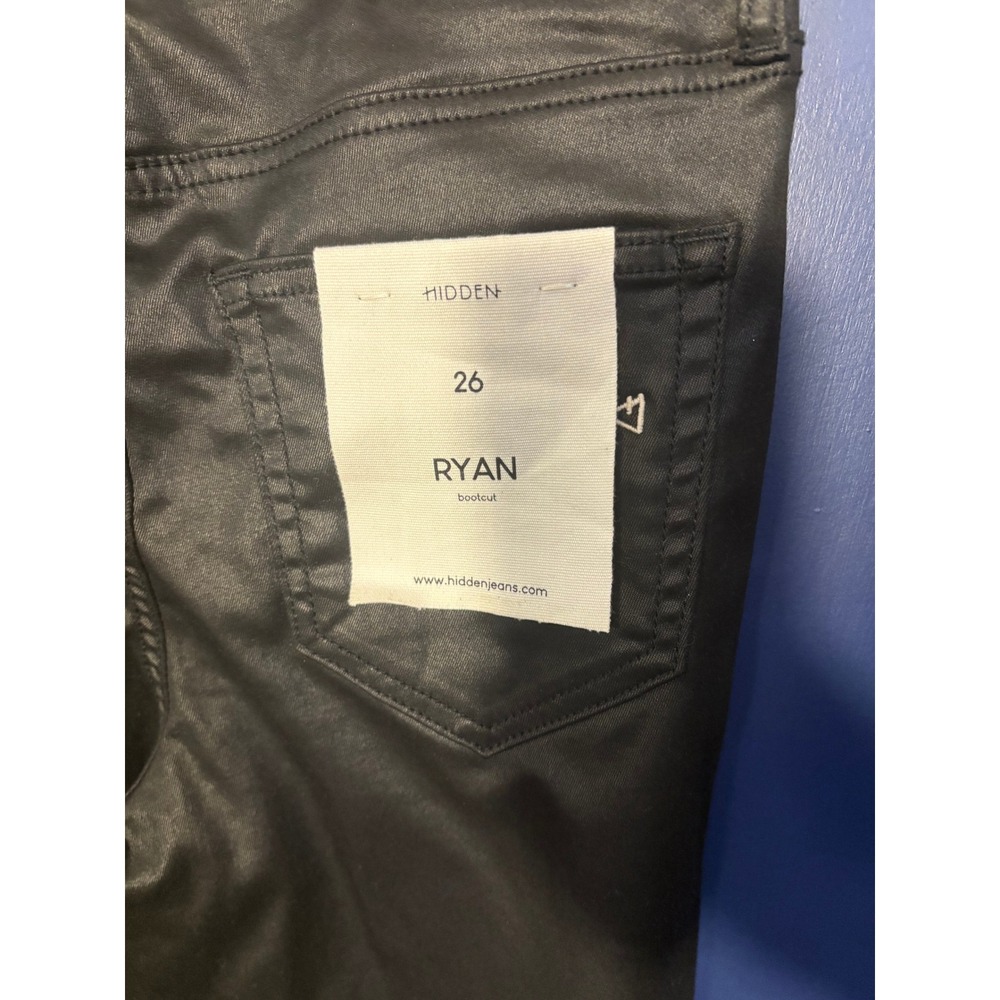 Hidden Jeans Ryan Black Coated Bootcut Jeans High Rise Size 26 NWT HD3322-B - Picture 3 of 6